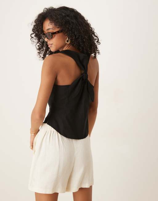 Ghospell - Sort habitvestetop med knapdetalje, 3 af 4