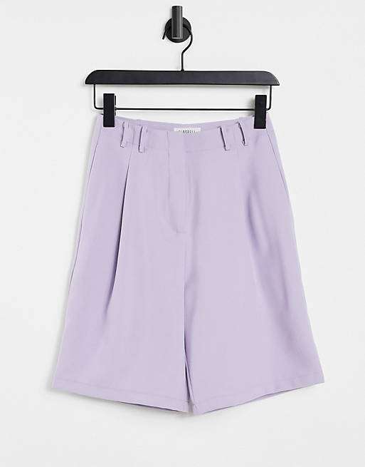 Ghospell tailored bermuda shorts in lilac co-ord