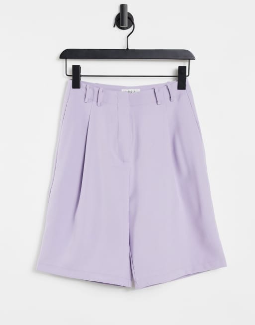 Ghospell blazer and tailored bermuda shorts co-ord in lilac, 2 of 3
