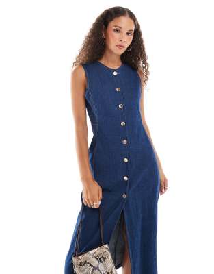 Ghospell Teo midi dress in dark denim