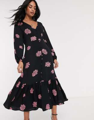 Ghost Astrid floral cluster midi dress | ASOS