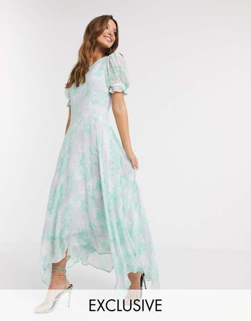 Ghost Exclusive fleur georgette maxi dress in floral print ASOS