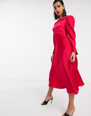 Ghost exclusive rosaleen satin midi 