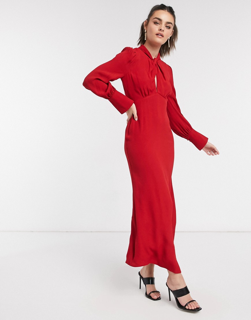 Ghost Londeon - Halflange jurk in rood