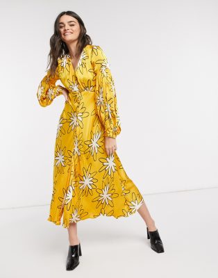 long yellow frock