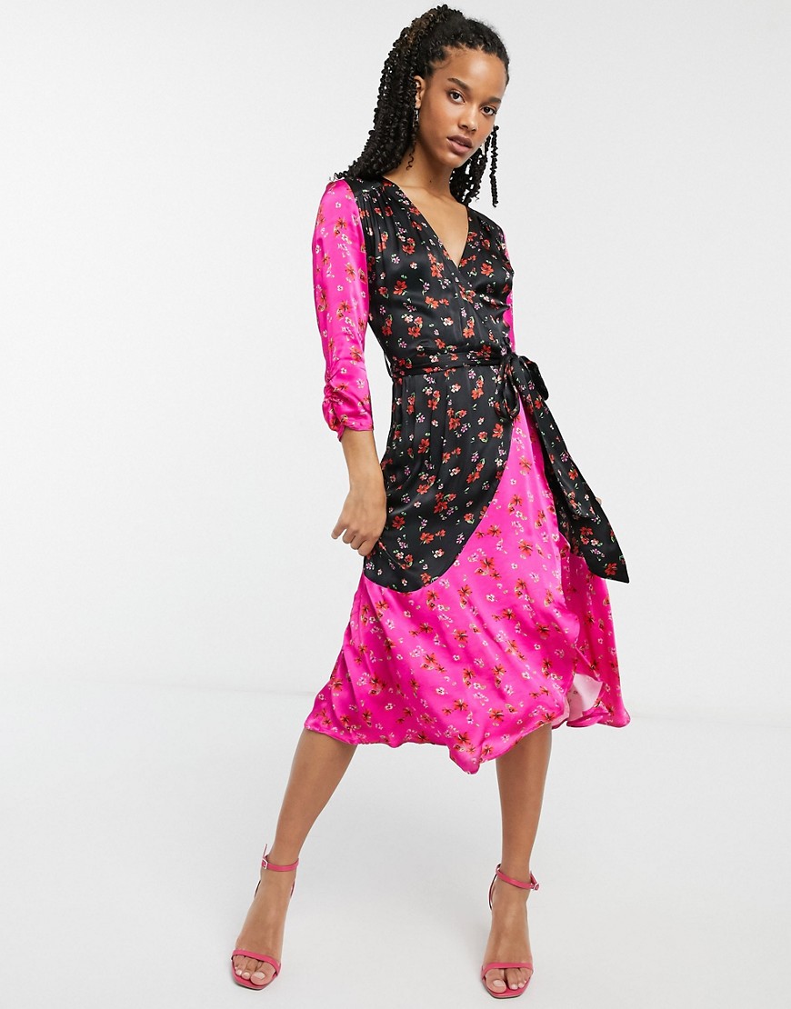 Ghost London midi dress in mixed floral print-Multi