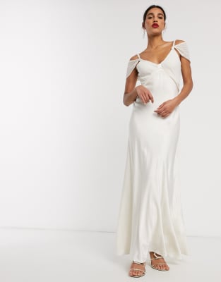 ghost bridesmaid satin maxi cami dress