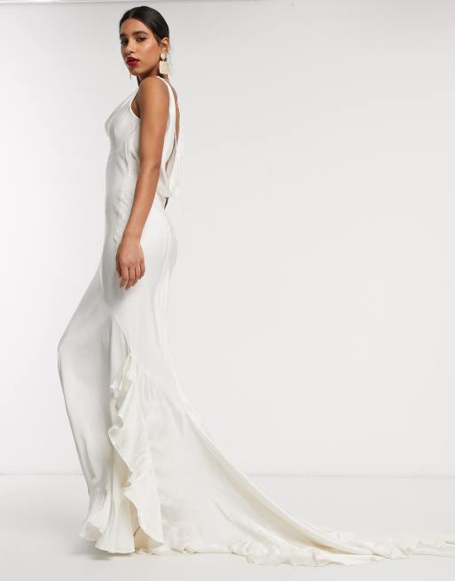 Ghost Willow Wedding Dress With Flutter Train Asos