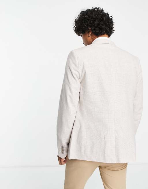 Gianni Feraud – Beige karierte Anzugjacke mit schmalem Schnitt, 2 von 4