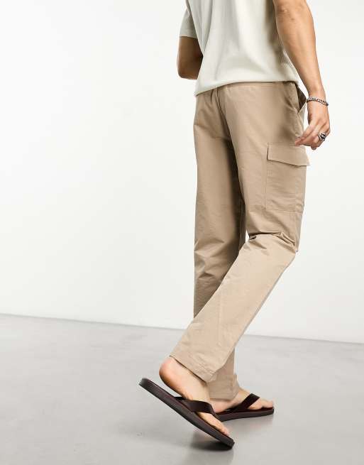 Gianni Feraud beige straight leg cargo pants