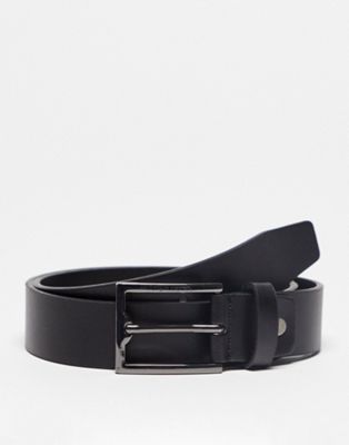 Gianni Feraud belt in black with gunmetal buckle