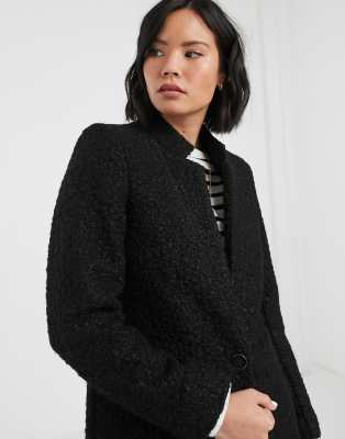 Gianni Feraud boucle notch collar slim coat ASOS