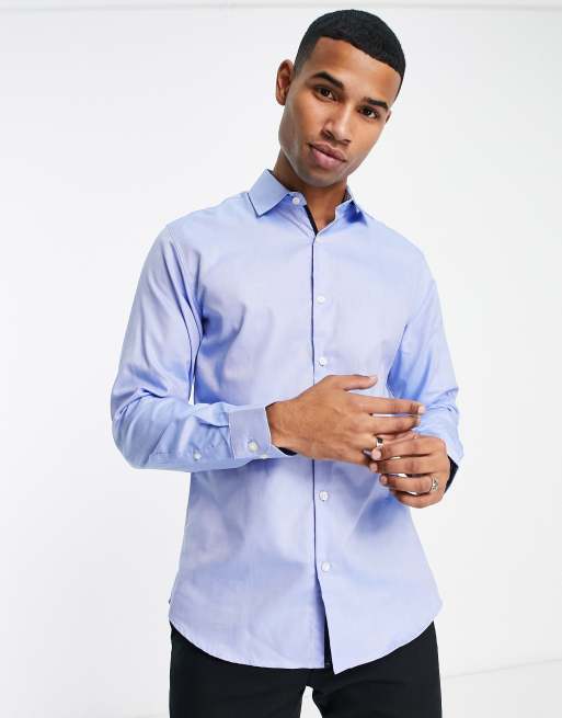 Gianni Feraud - Camicia a maniche lunghe slim azzurra