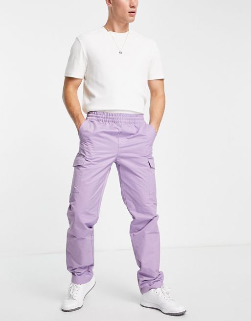 Dickies Women's Cropped Cargo Pants, Purple Rose