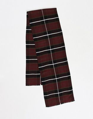 Gianni Feraud check scarf in brown