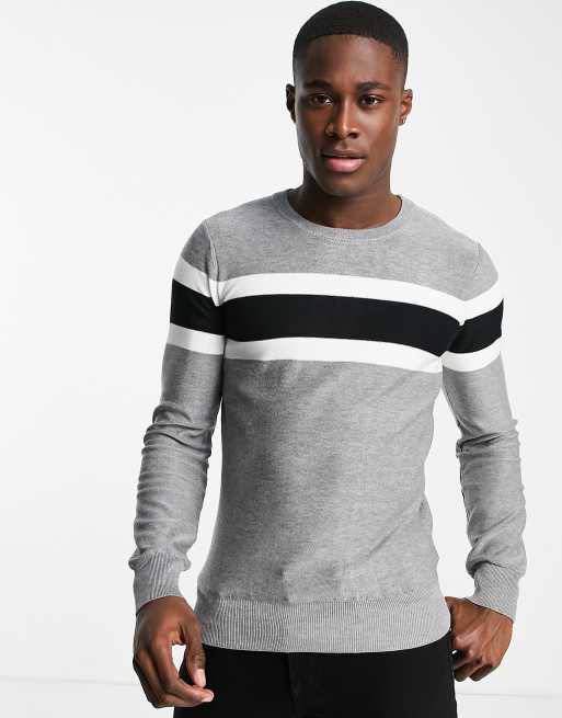 Chest discount stripe sweater