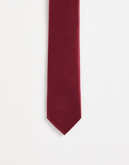 Gianni Feraud - Cravate unie en satin - Rouge