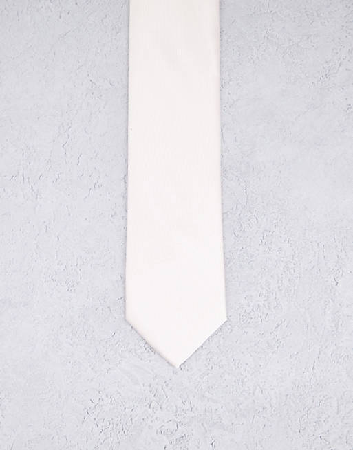 Asos Uomo Accessori Cravatte e accessori Cravatte Cravatta da matrimonio in raso color visone a tinta unita 