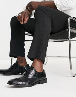 Gianni Feraud croc lace up brogues in black - Click1Get2 Black Friday