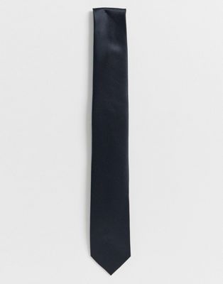 Gianni Feraud - Effen stropdas in zwart
