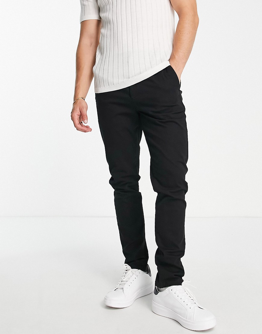 Gianni Feraud elasticated waist smart pants in black
