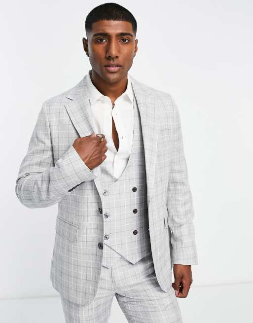 Gianni Feraud - Geruit slim-fit colbert