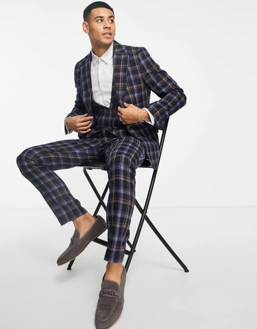 Gianni Feraud - Habitjakke med sildebenstern i uldblanding i slim fit, 2 af 4