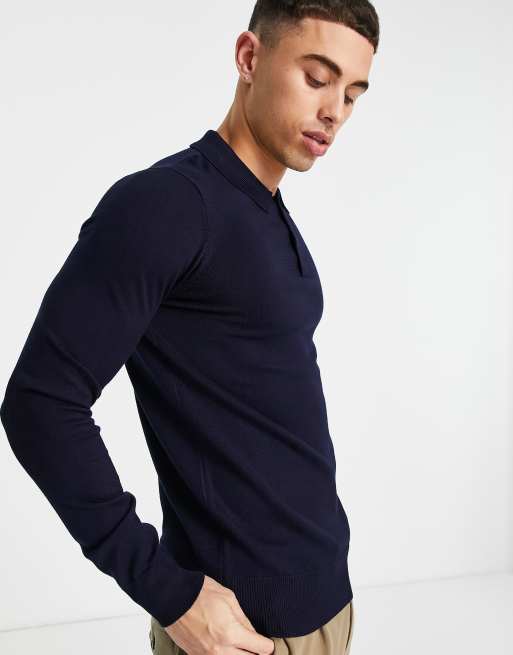 Gianni Feraud half button collared jumper | ASOS