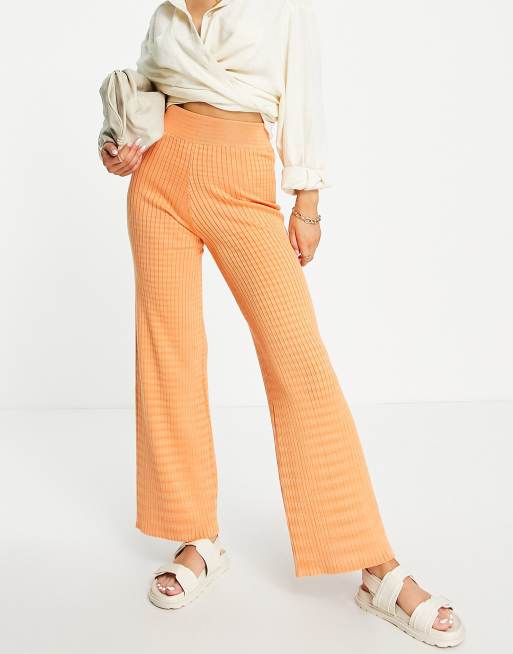 Gianni Feraud - Joggers con fondo ampio arancione mélange in coordinato