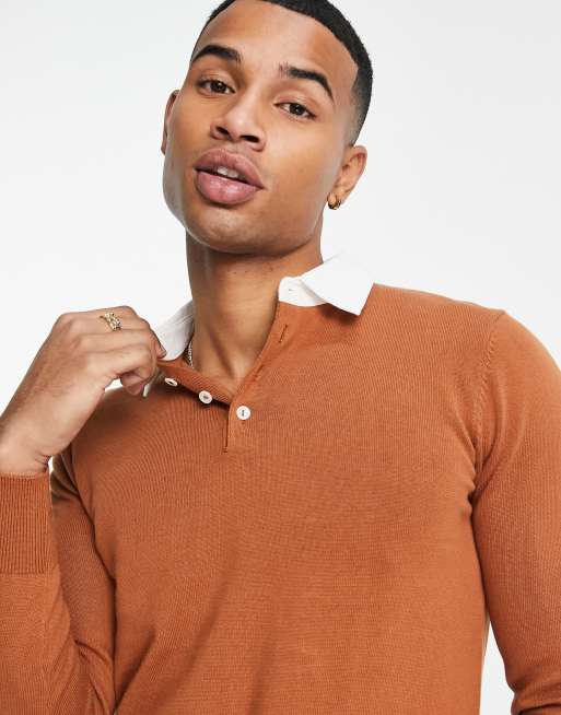 white and brown polo