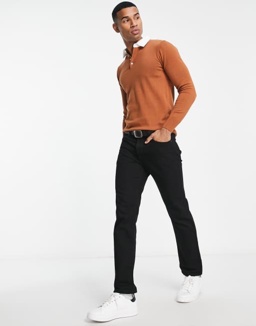 white and brown polo