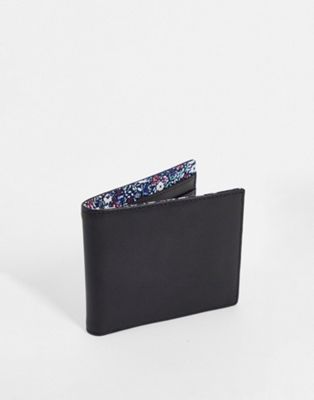 Gianni Feraud leather wallet with floral lining