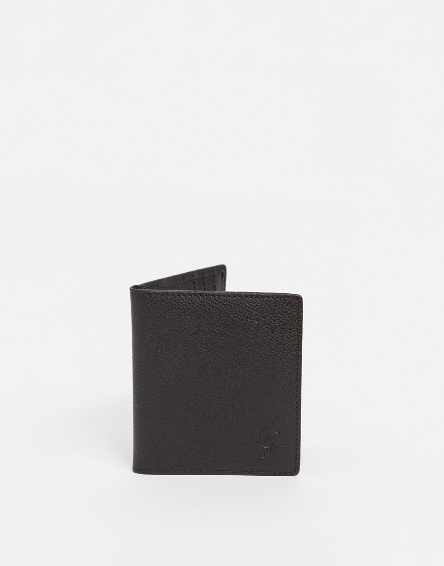 Gianni Feraud liberty print grain leather folded card holder-Brown