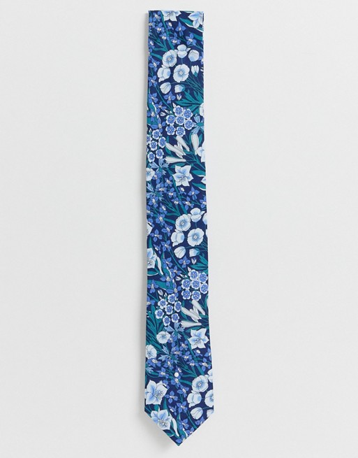 Gianni Feraud Liberty print mountain primrose cotton tie