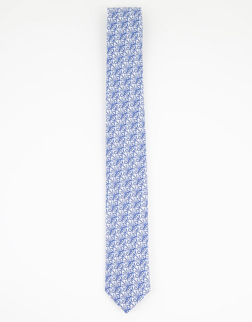Gianni Feraud liberty printed tie-Blues