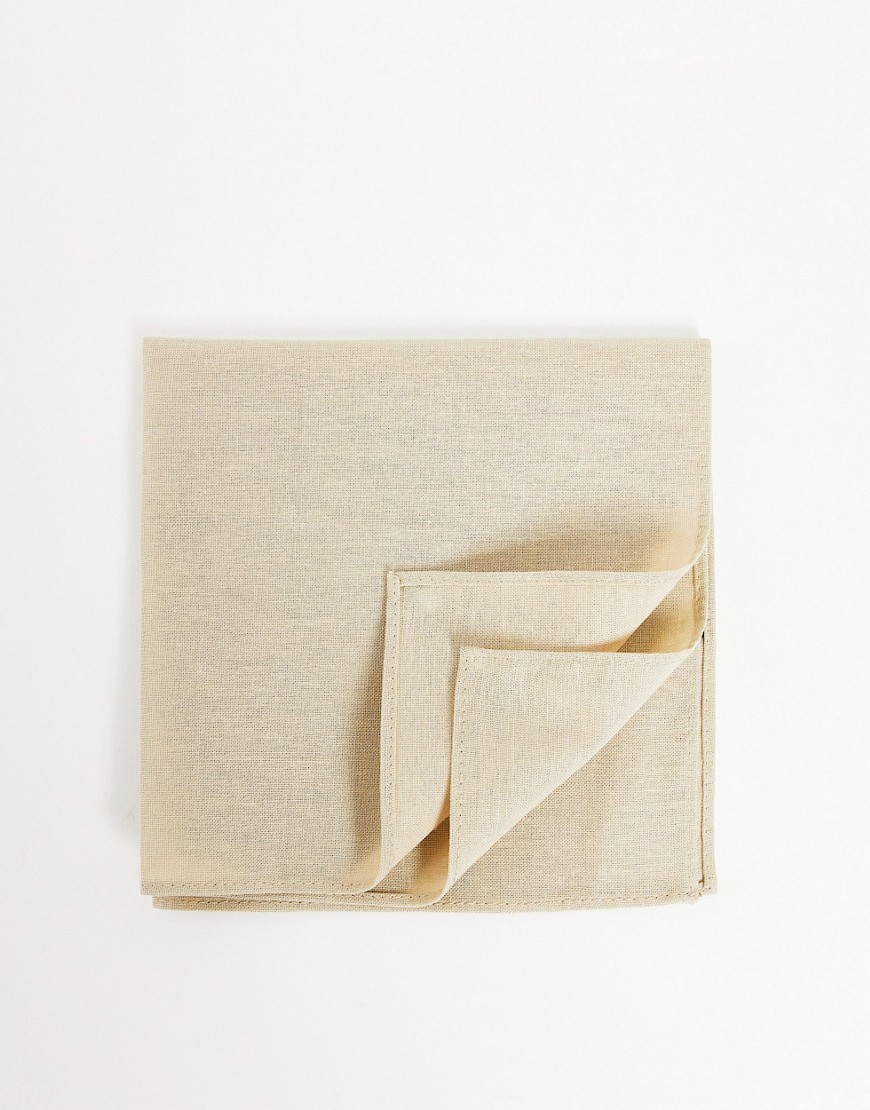 Gianni Feraud Linen Pocket Square-white