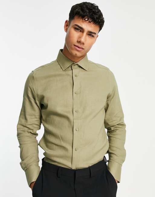 Gianni Feraud linen slim fit shirt | ASOS