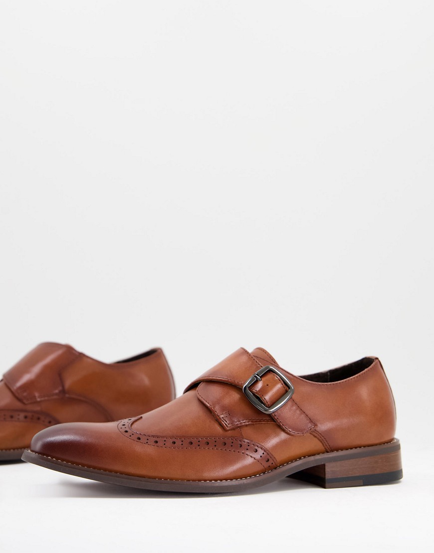 Hugo Monk Shoe In Tan-brown