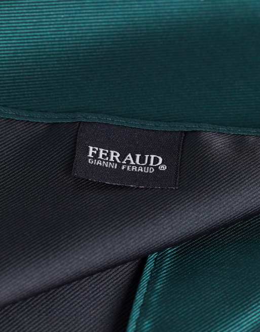 Gianni Feraud – Mörkgrönt set med kavajnål och bröstnäsduk, 4 av 4