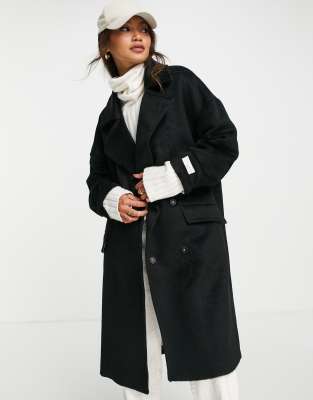 GIANNI FERAUD OVERSIZED SLOUCHY COAT IN BLACK