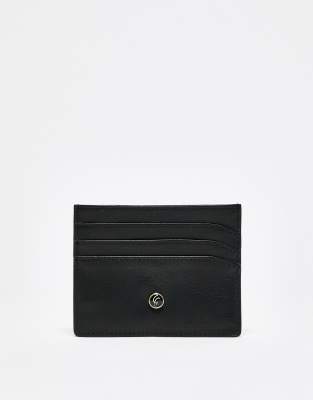 Gianni Feraud pebble leather card holder in black - Click1Get2 Cyber Monday