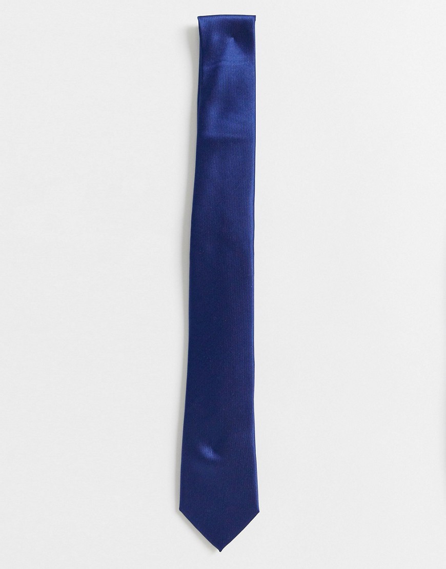 Gianni Feraud plain navy tie