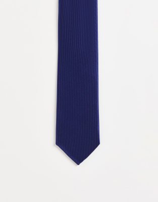 Gianni Feraud Gianni Feraud plain satin tie in navy