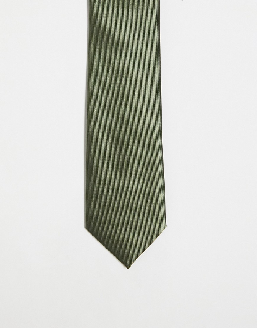 Gianni Feraud plain tie in green