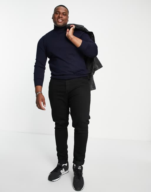 Gianni Feraud Plus - Pull col roulé moulant en maille fine stretch, 2 de 4