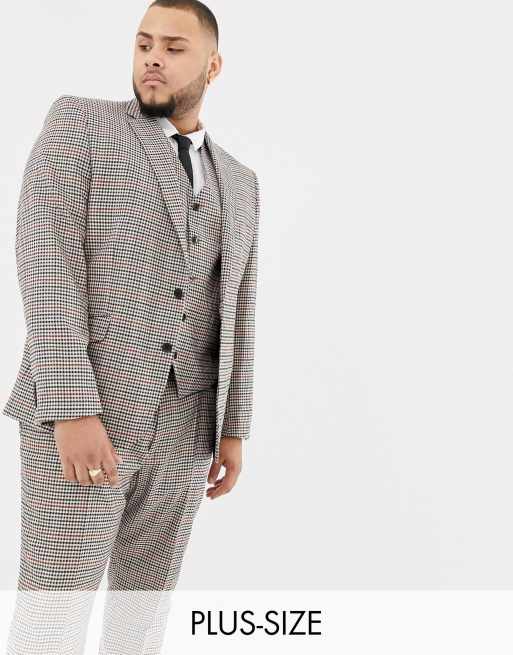 Gianni Feraud Plus - Costume slim traditionnel en laine mélangée à carreaux, 2 de 4