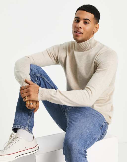 Gianni Feraud premium muscle fit stretch high turtle neck sweater | ASOS