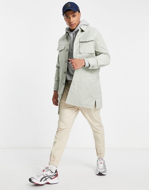 Gianni Feraud - Trench-coat oversize de qualité supérieure à poche plaquée