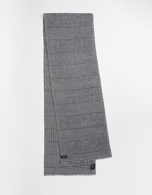 Gianni Feraud prince of wales check scarf in gray