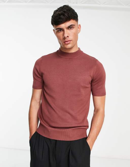 Short sleeve roll online neck jumper